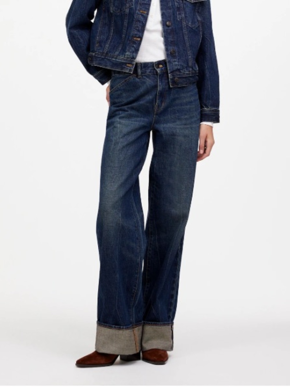 Madewell x Kaihara Denim Superwide leg jeans in Kearney wash